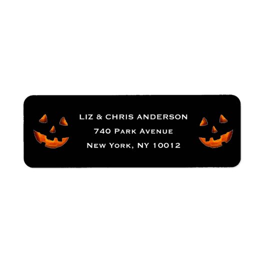Halloween return-address-label etiket (Voorkant)