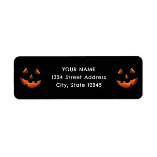 Halloween return-address-label etiket