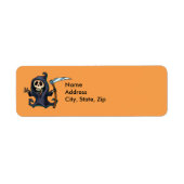 Halloween Return Address Label - Grim Reaper (Voorkant)