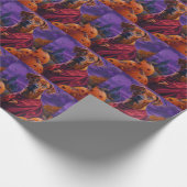 Halloween Rhodesian Ridgeback Vampier Pompoenen Cadeaupapier (Hoek)