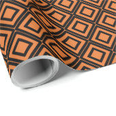 Halloween Rhombus orange Geschenkpapier Cadeaupapier (Rol Hoek)