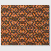Halloween Rhombus orange Geschenkpapier Cadeaupapier (Vlak)