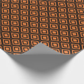 Halloween Rhombus orange Geschenkpapier Cadeaupapier (Hoek)