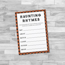 Halloween Rhyming Words Spel Halloween Party