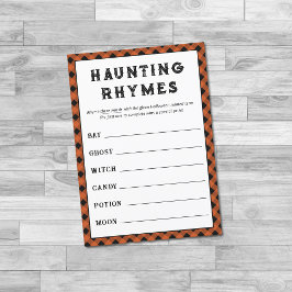 Halloween Rhyming Words Spel Halloween Party