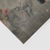 Halloween Rib Cage Pumpkin Heart Floral Ephemera Tissuepapier (Detail)