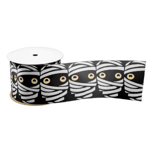 Halloween Ribbon Boo! Halloween Mummy Ribbon Satijnen Lint
