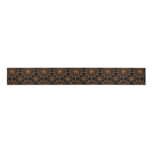 Halloween Ribbon Sinaasappel Black Spider Web Ribb Grosgrain Lint