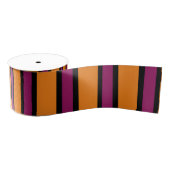 Halloween Ribbon Sinaasappel met zwarte cirkels Grosgrain Lint (Spoel)