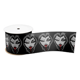 Halloween Ribbon Vampire Halloween Ribbon Customiz Satijnen Lint