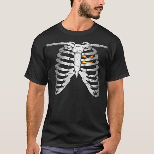 Halloween Ribcage T-shirt (Voorkant)