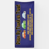 Halloween rijden met de auto kofferbak of traktati spandoek (Verticaal)