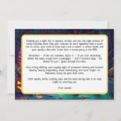 Halloween riool Soirée Splash Kaart (Achterkant)