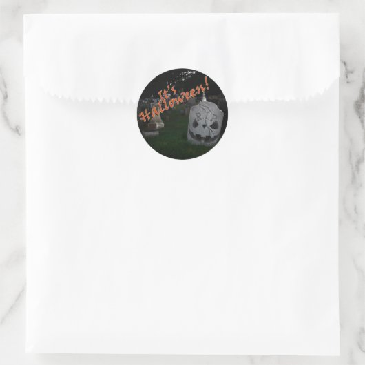 Halloween RIP-begraafplaats Grave Marker Ronde Sticker (Tas)