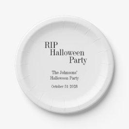 Halloween RIP Black and White Party Papieren Bordje