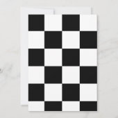 Halloween RIP Party Black and White Check Kaart (Achterkant)