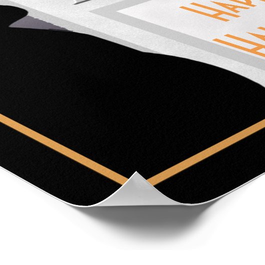 Halloween RIP Tombstone Cat Poster (Hoek)