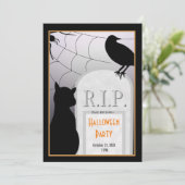 Halloween RIP Tombstone Party nodigt uit Kaart (Staand voorkant)