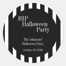 Halloween RIP Zwart en Wit Streep Feest