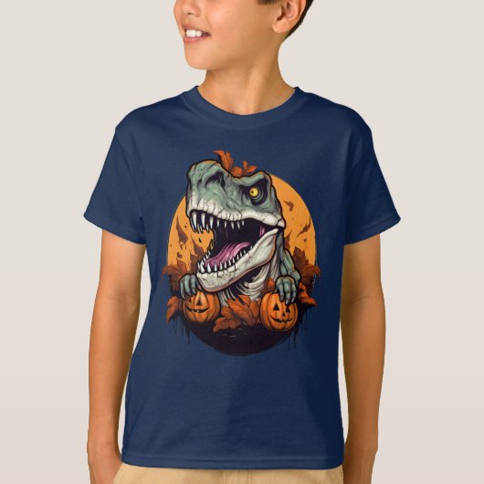 Halloween Roars to Life: T-Rex Halloween voor kind T-shirt (Voorkant)