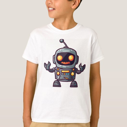 Halloween robot plezier t-shirt (Voorkant)