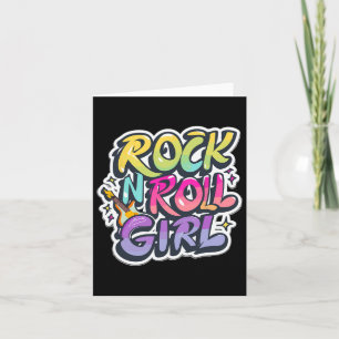 Halloween Rock N Roll Meisje Retro Kostuum Graffit Kaart
