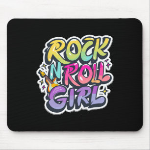Halloween Rock N Roll Meisje Retro Kostuum Graffit Muismat