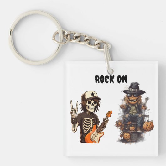 Halloween rock on sleutelhanger (voorkant)