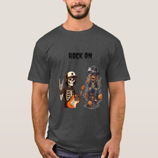 Halloween rock on t-shirt (Voorkant)