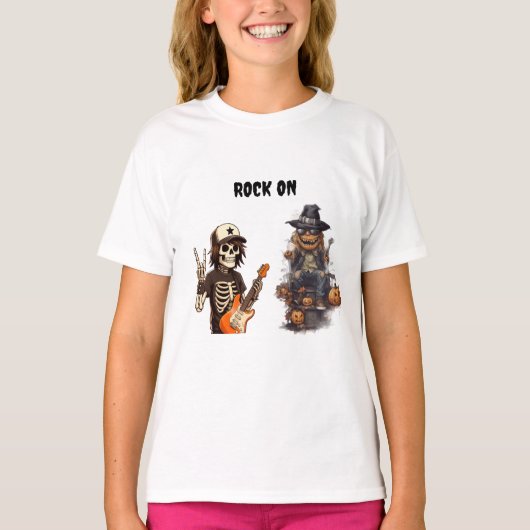 Halloween rock on t-shirt (Voorkant)