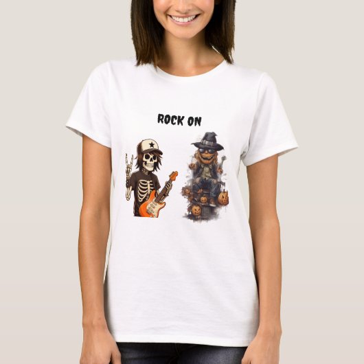 Halloween rock on t-shirt (Voorkant)