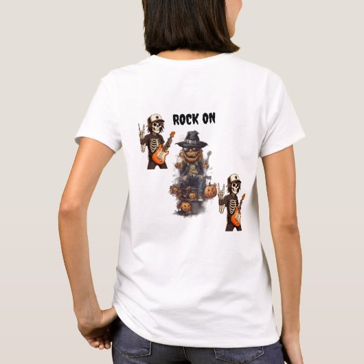 Halloween rock on t-shirt (Achterkant)