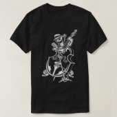 Halloween Rockabilly Upright Bass Player Rockabill T-shirt (Design voorkant)