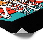 Halloween Rocker Skeleton Pet Cool Punk Rock Manne Poster (Hoek)