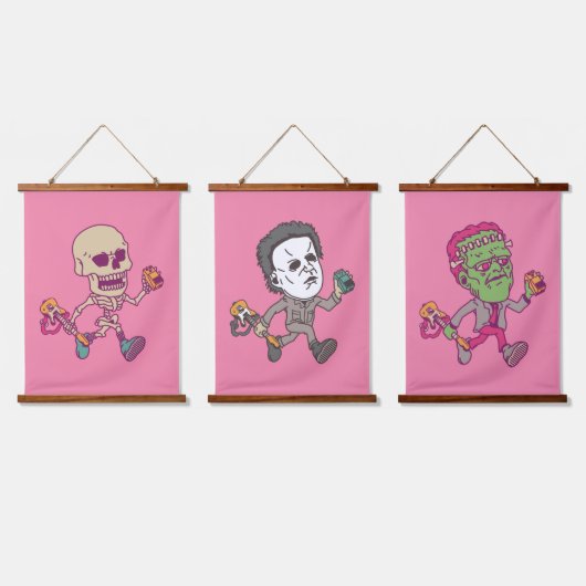 Halloween Rockers Hangend Wandkleed (Driedubbel)