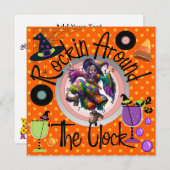 Halloween Rockin' Around the Clock Party beroemd g Kaart (Voorkant / Achterkant)