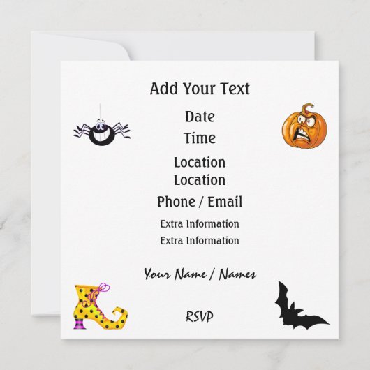 Halloween Rockin' Around the Clock Party beroemd g Kaart (Achterkant)