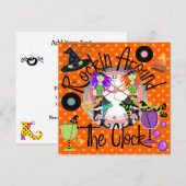 Halloween Rockin' Around the Clock Party beroemd g Kaart (Voorkant / Achterkant)