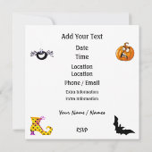 Halloween Rockin' Around the Clock Party beroemd g Kaart (Achterkant)