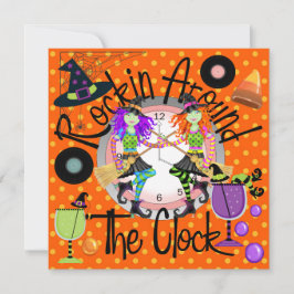 Halloween Rockin' Around the Clock Party beroemd g Kaart