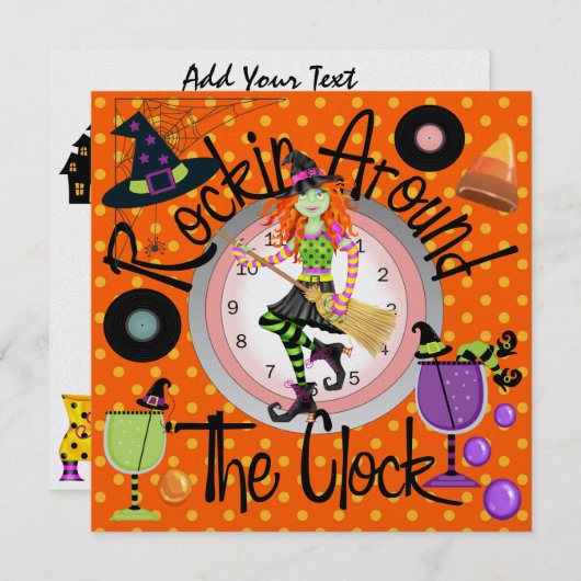 Halloween Rockin' Around the Clock Party - SRF Kaart (Voorkant / Achterkant)