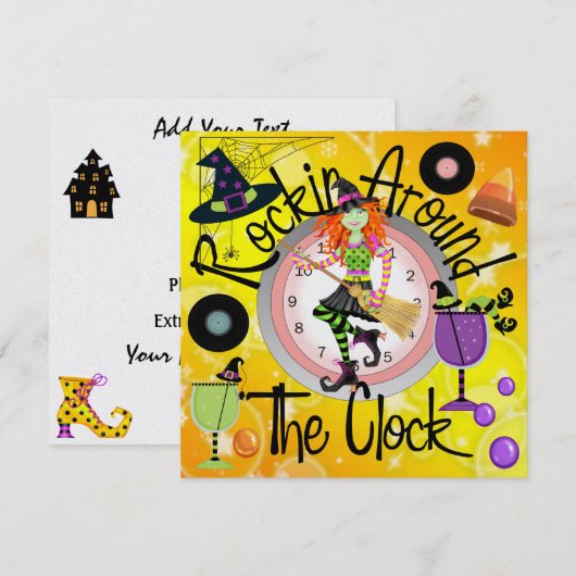 Halloween Rockin' Around the Clock Party - SRF Kaart (Voorkant / Achterkant)