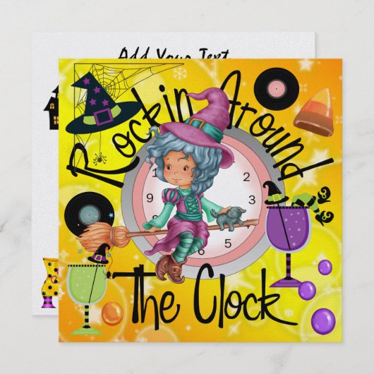Halloween Rockin' Around the Clock Party - SRF Kaart (Voorkant / Achterkant)
