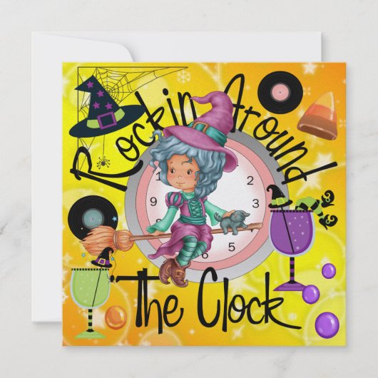 Halloween Rockin' Around the Clock Party - SRF Kaart (Voorkant)