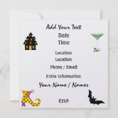 Halloween Rockin' Around the Clock Party - SRF Kaart (Achterkant)