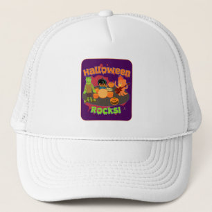 Halloween Rocks Spooky oktober Karakterkunst Trucker Pet