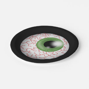 Halloween rode bord met rode oogbol