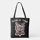 Halloween Rode Duivel | Donkere Trick or treat Tote Bag (Achterkant)