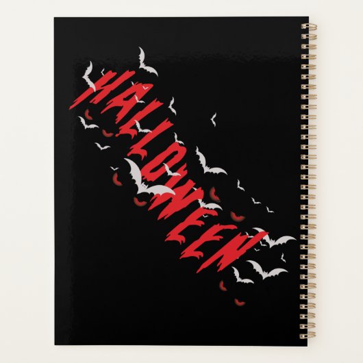 Halloween Rode Enge Ogen Planner (Achterkant)
