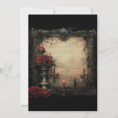 Halloween rode roos met kaarsen kaart (Voorkant)